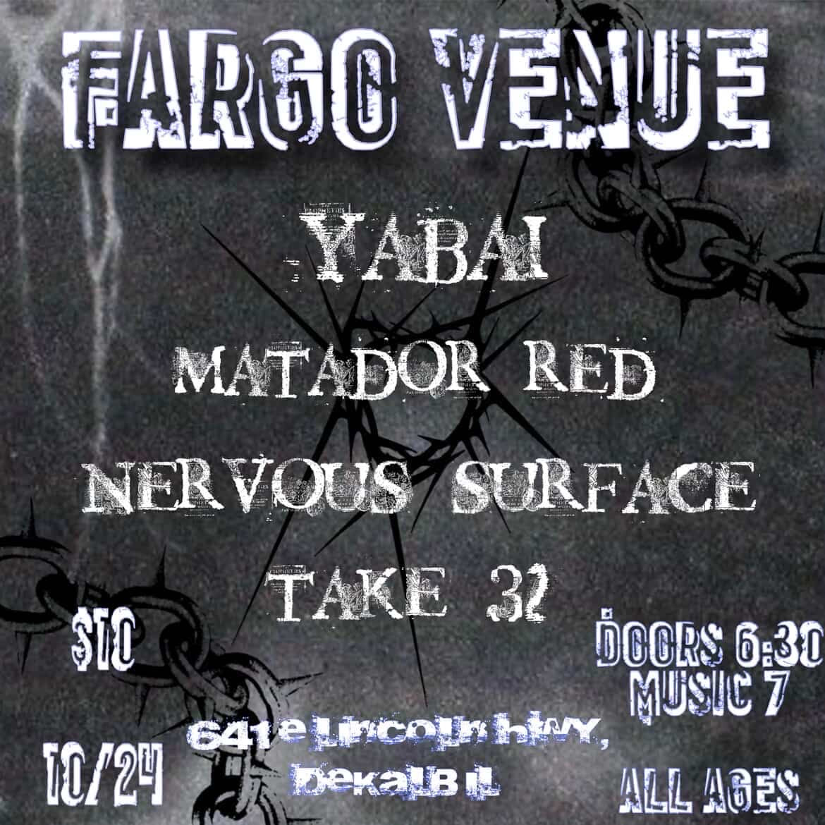 Yabai, Matador Red, Nervous Surface, Take 32