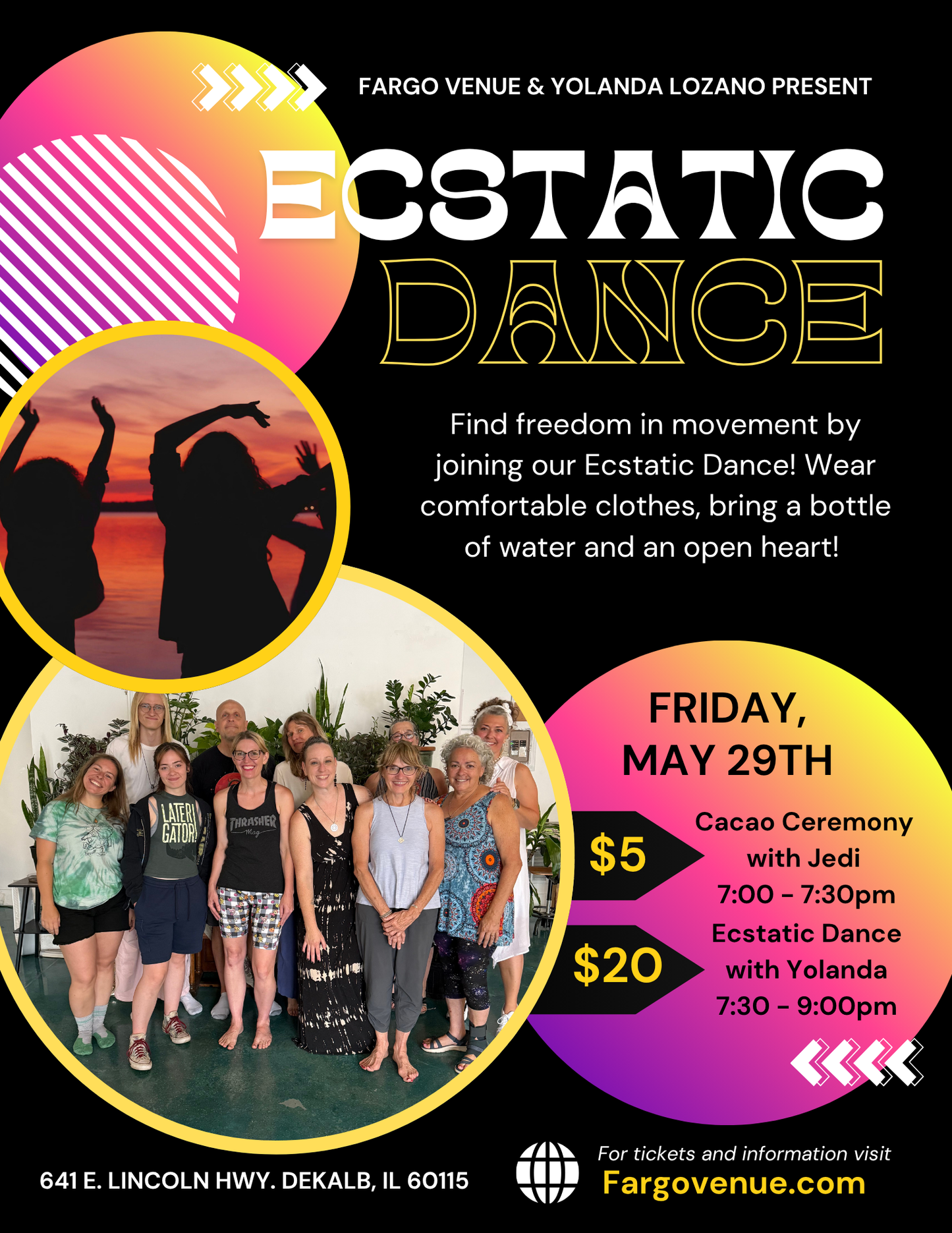 Ecstatic Dance with Yolanda Lozano & Laura Barnes 5/29/2026